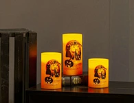 LED wax candle light with decal