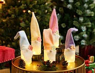 Led glass santa
