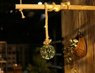 Led hanging glass decoration