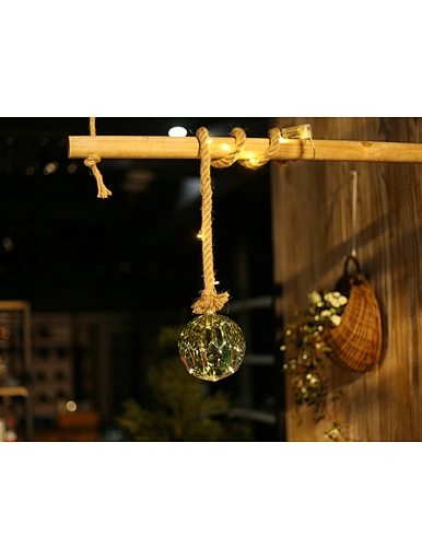 Led hanging glass decoration