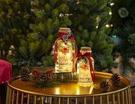 Glass sticker bottle with string light