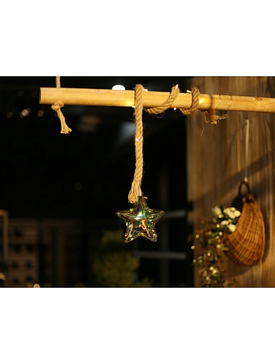 Led hanging glass decoration