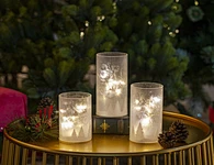 Silk  printing frosted glass cup with string light