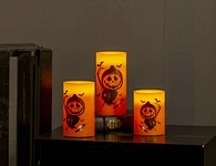 LED wax candle light with decal