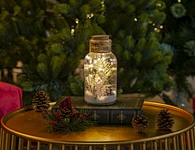 Glass silk printing bottle with string light