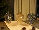 Led hanging glass decoration