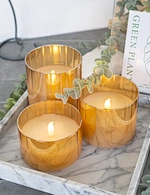 jelly wax candle glass