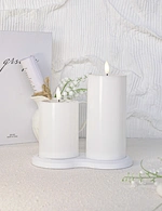 2Pcs Rechargeable Flameless Plastic Candles