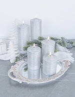 LED holiday wax candle