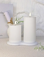 2Pcs Rechargeable Flameless Plastic Candles