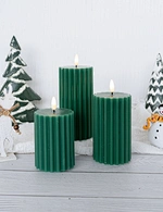 LED shaped wax candle