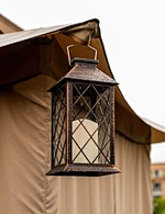led solar hurricane lantern