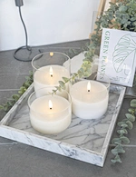 natural wax glass candle