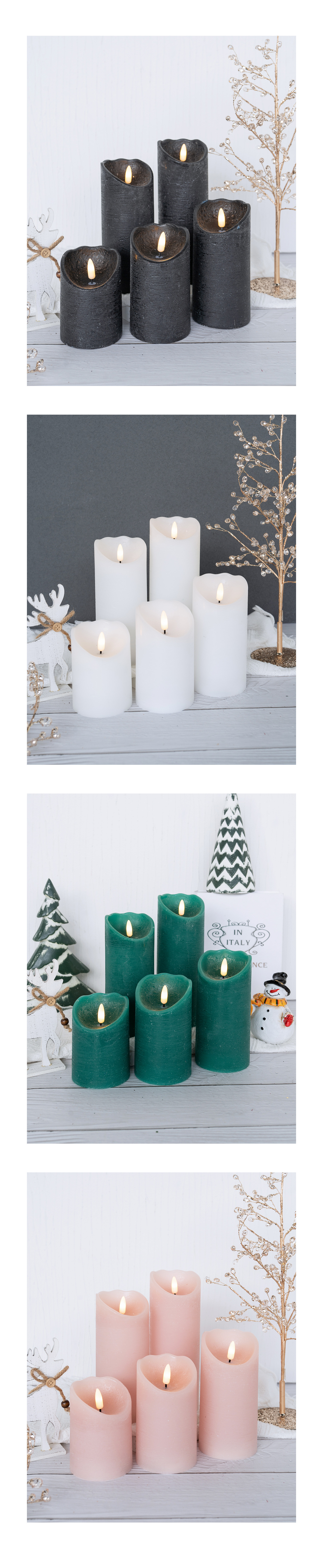 LED holiday festival candle 3D flame