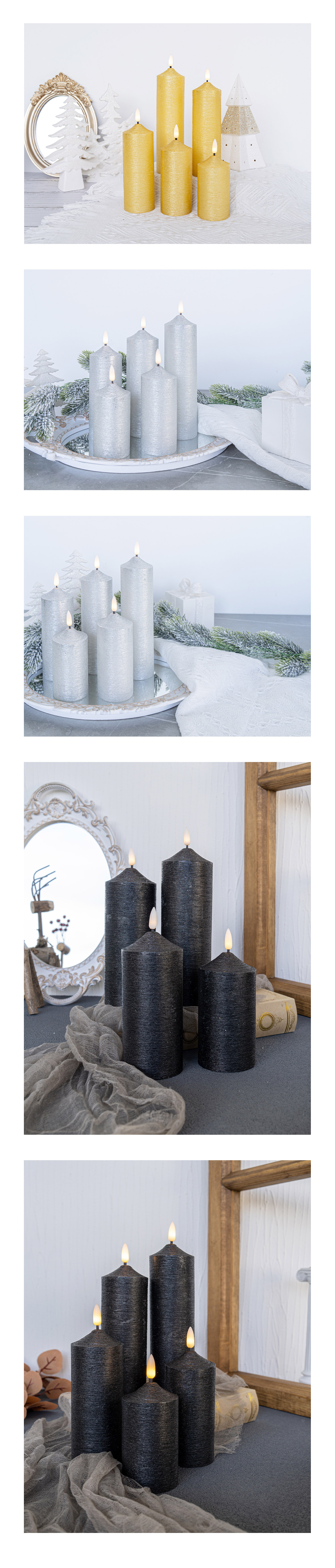 LED 3D flame candle