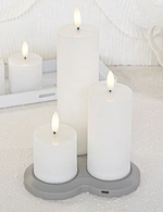 3Pcs Rechargeable Flameless Plastic Candles