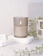 Flameless Artistic Glass Wax Candle
