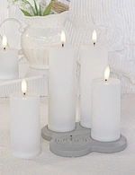 4Pcs Rechargeable Flameless Plastic Candles