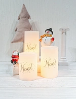 LED wax candle with decal