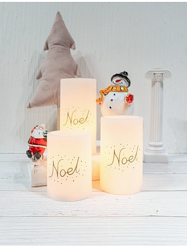 LED wax candle with decal