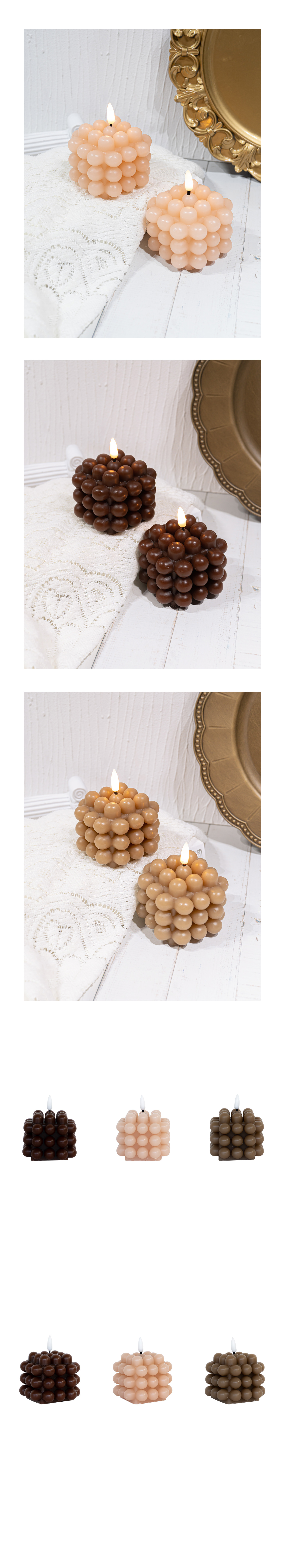 LED shaped wax candle holiday festival 3D flame