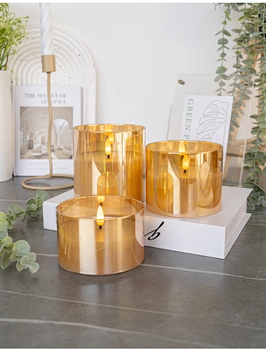 natural wax glass candle