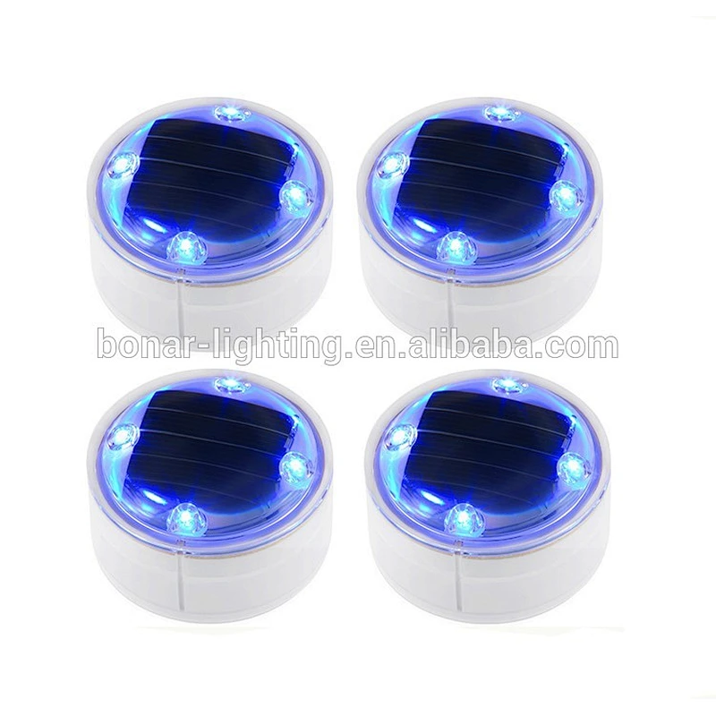 garden light night landscape buried 4 pcs leds IP68 waterproof outdoor use solar ground light