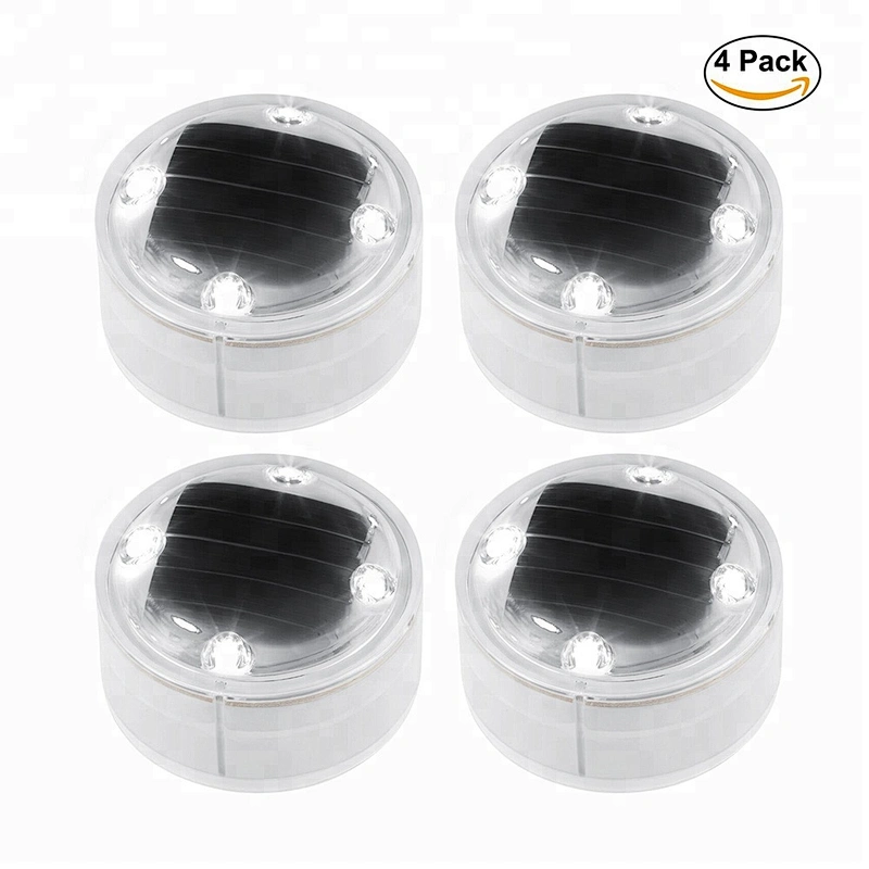 garden light night landscape buried 4 pcs leds IP68 waterproof outdoor use solar ground light