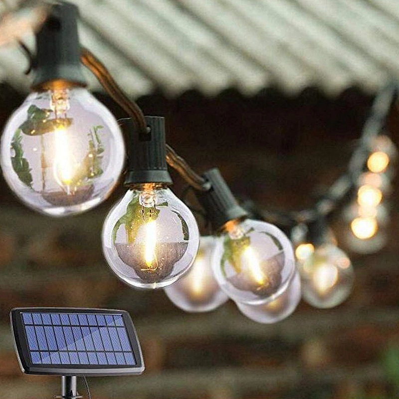 Sunbonar 25 leds  G40 lights  EDISON GLOBE LED outdoor and indoor Solar string light for the holiday xmas lighting
