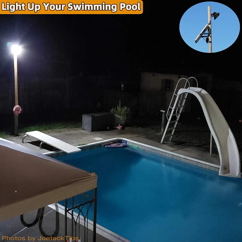 Solar Flood Lights Outdoor SunBonar Waterproof IP67 60LED Dusk to Dawn Solar Lights Outdoor Smart Remote Control Solar Powered Flood Light Solar Security Light for Yard Shed Pool Sign Barn Roof Garage