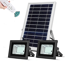 solar garden spot light Remote Solar Lights Dusk to Dawn  with 10W 800 LM Dual 60 LEDs for Fence Yard Garden Pool Street Lawn