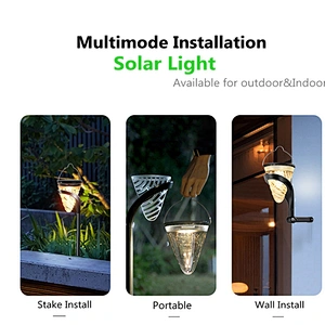 Sunbonar Multimode intallation Solar Energy lamp available for outdoor&indoor with white&warm white swtichable for the garden cottage pathway lighting