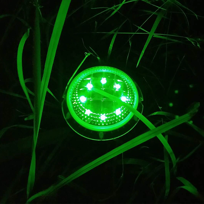 SunBonar Solar Ground Lights,8 LED IP67 Waterproof Solar Garden Lights Outdoor Solar Disk Lights for Pathway Patio Garden Lawn-Cold White