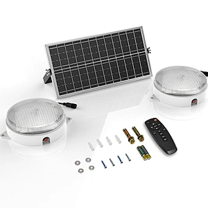 Sunbonar Solar Shed Lights Indoor Outdoor 3200K/4000K/6000K Daytime Available Solar Ceiling Light with Remote & Memory for outdoor and indoor lighting