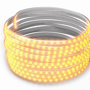 Sunbonar Solar LED Strip Lamp IP65 Waterproof Flexible Neon Lamp, Used for Outdoor Stairs Balcony Fence Courtyard Decoration (Warm Light and MIX light)