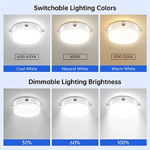 Sunbonar Solar ceiling Lights Indoor Motion Sensor, Brighter 3200K/4000K/6000K 5 Work Modes Solar Powered Pendant Lights Outdoor Home with Remote & Memory,120LED Daytime Available IP65 Dimmable Barn Lamp