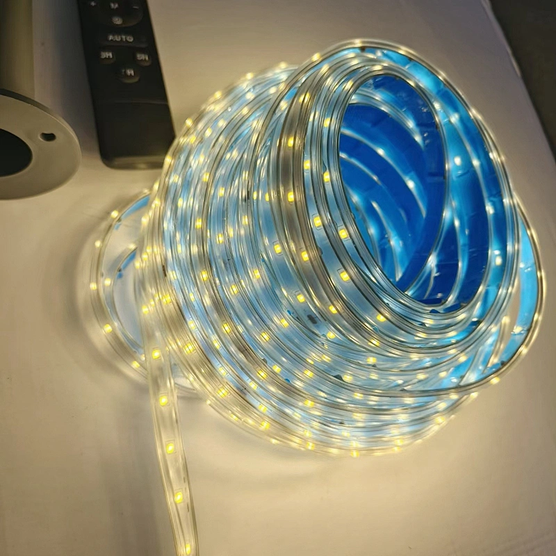Sunbonar Solar LED Strip Lamp IP65 Waterproof Flexible Neon Lamp, Used for Outdoor Stairs Balcony Fence Courtyard Decoration (Warm Light and MIX light)