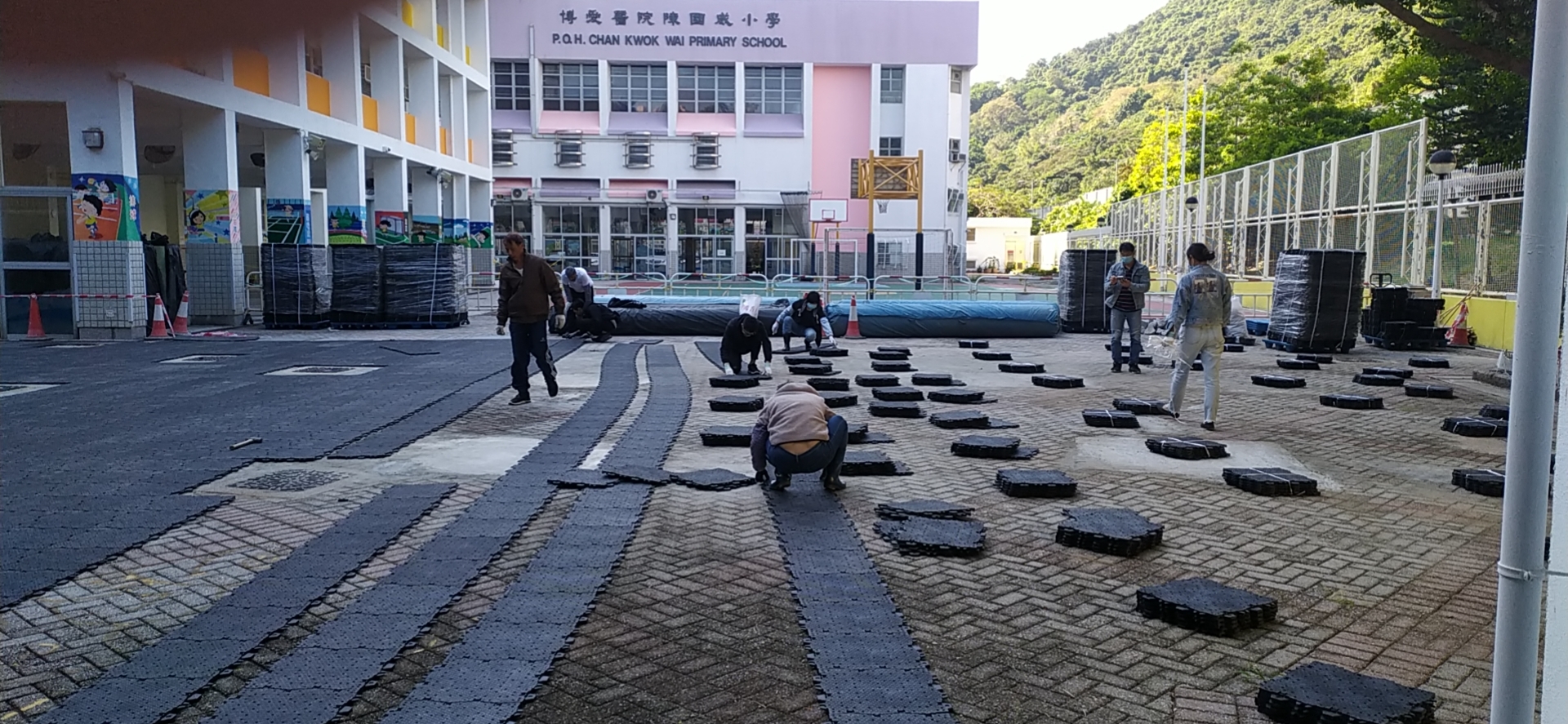 PP BASED TILES FOR A SCHOOL IN HONGKONG