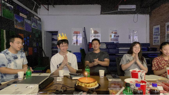 Triple happiness visits the door