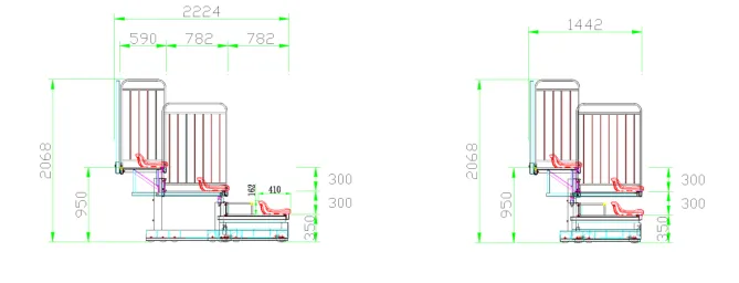 bleacher seating