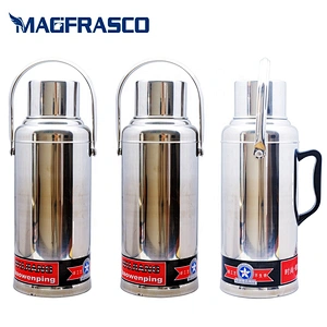 Factory 2L 3.2L SONCAP  Custom Water Insulated Stainless Steel vacuum flask with Glass Refill Inner