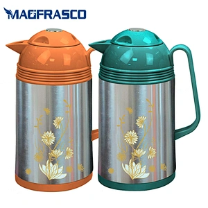 Bulk Sale Eco Friendly OEM Glass Refill Arabic Stainless Steel Coffee Pot with Custom Decal