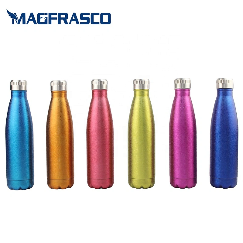 Cola shape vacuum insulated single wall stainless steel water bottle