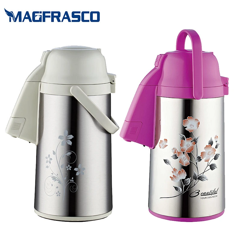 3L Factory OEM Best Glass Refill Stainless Steel Body AirPot with Decal