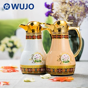 WUJO Qatar Dubai Saudi Afghanistan brass copper vacuum coffee flask thermo arabic tea pot