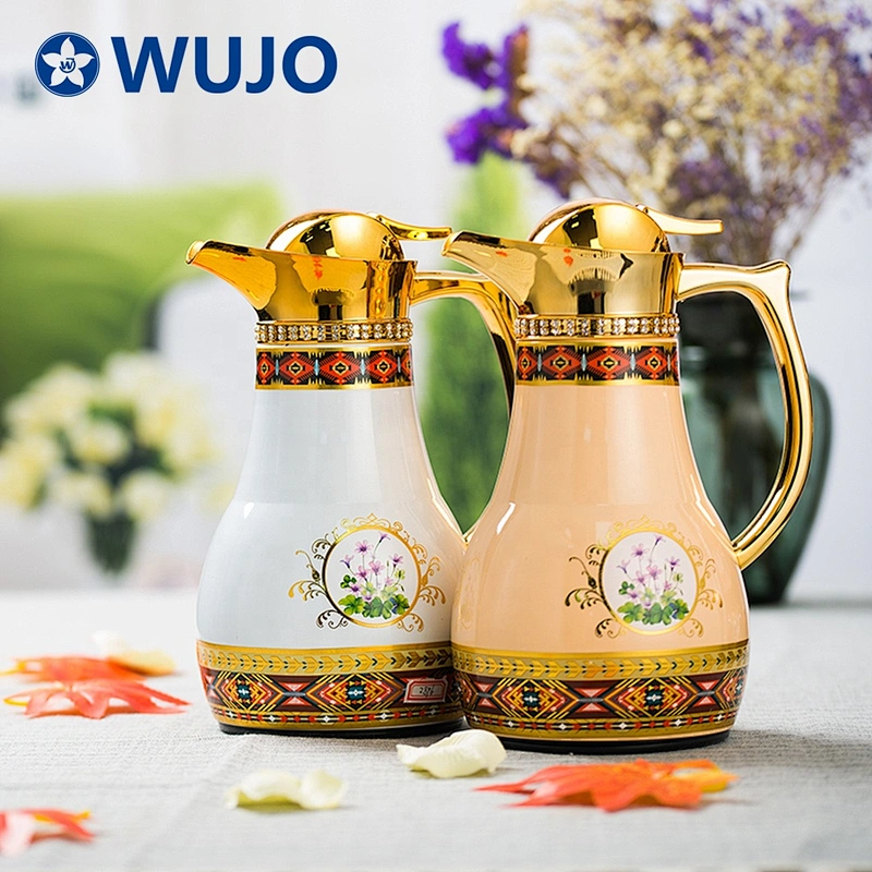 WUJO Qatar Dubai Saudi Afghanistan brass copper vacuum coffee flask thermo arabic tea pot
