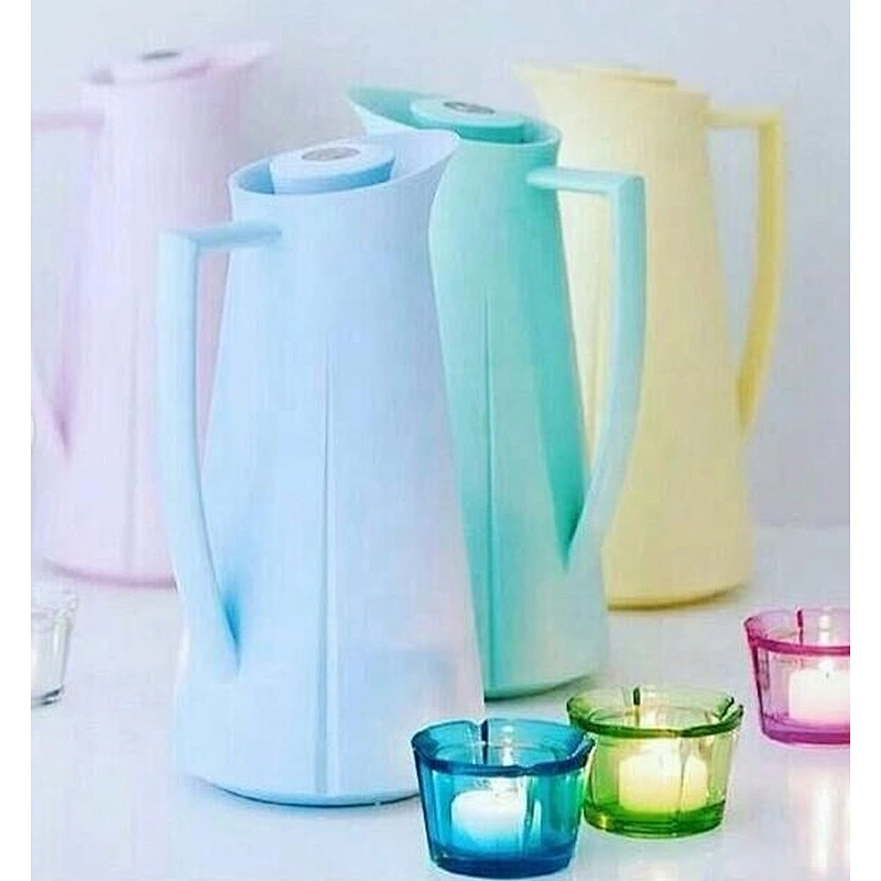manufacturer blue pink white plastic custom glass refill coffee pot vacuum flask