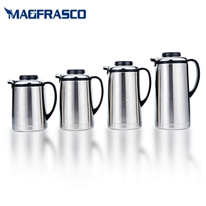 Factory Double Wall Stainless Steel Silver Hotel  Pour Over Dallah Thermal Vacuum Tea Coffee Pot Arabic