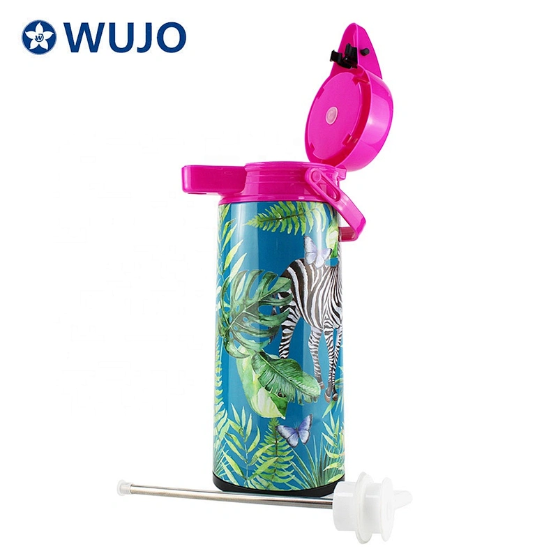 1.9L China Supplier trendy patterned vacuum flask glass inner thermal coffee tea pump air pot flask