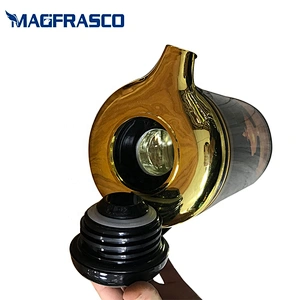 Dubai Saudi Arabic Press Button Silver Glass Refill Insulation Stainless Steel Thermos Coffee Pot
